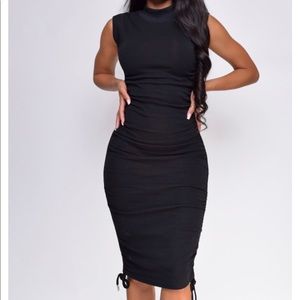 EMPRADA Harleen midi ruched size m NWT